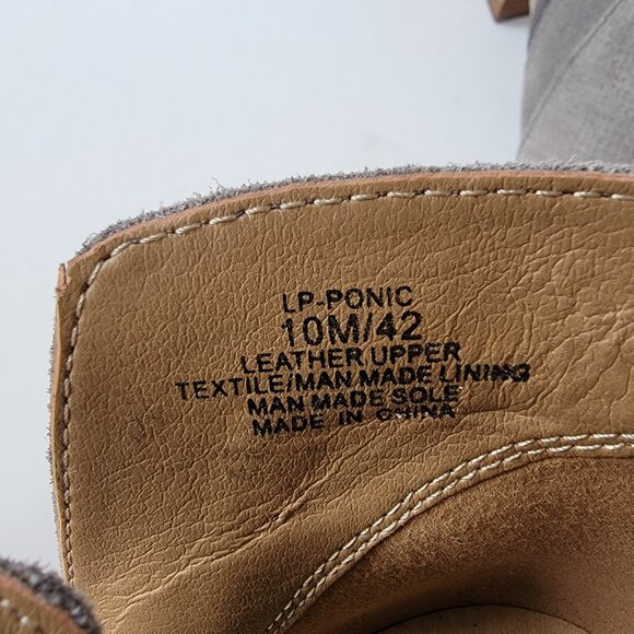 Lucky Brand Ponic Gray Suede Leather Boho Round Toe Ankle Booties, Size 10M - Picture 11 of 14